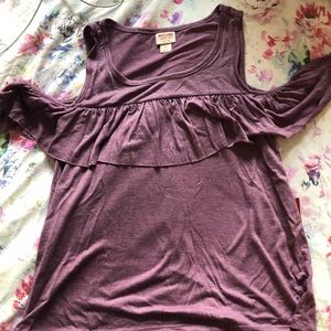 NEW W/ TAGS purple open-shoulder top